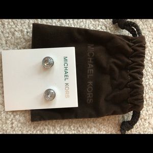 Michael Kors Silver Stud Earrings-BRAND NEW